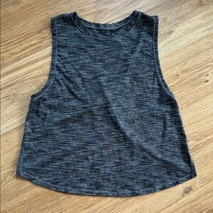 Lululemon Athletica Gray Relaxed Crop Muscle Tee